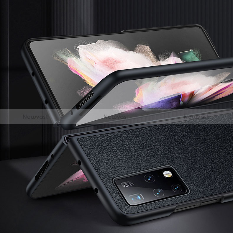 Luxury Leather Matte Finish and Plastic Back Cover Case SD1 for Huawei Mate X2