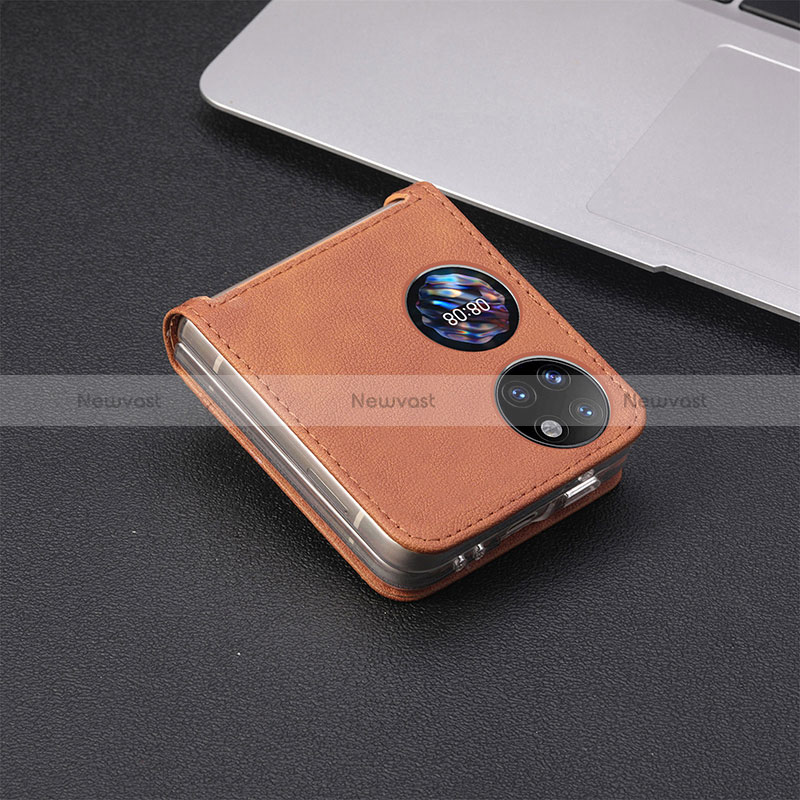 Luxury Leather Matte Finish and Plastic Back Cover Case SD2 for Huawei P60 Pocket