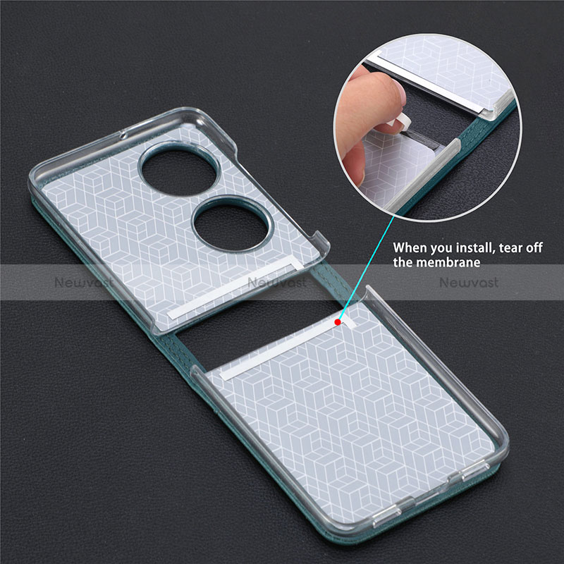 Luxury Leather Matte Finish and Plastic Back Cover Case SD2 for Huawei P60 Pocket