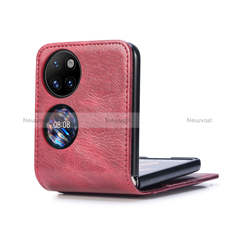 Luxury Leather Matte Finish and Plastic Back Cover Case SD3 for Huawei P60 Pocket