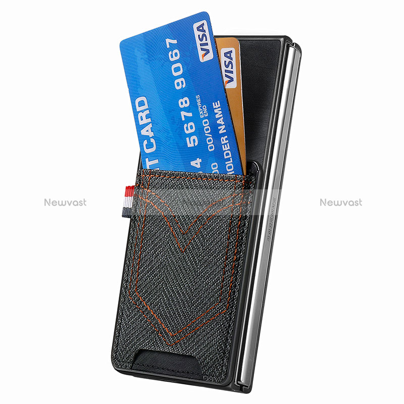 Luxury Leather Matte Finish and Plastic Back Cover Case SD7 for Samsung Galaxy Z Fold5 5G