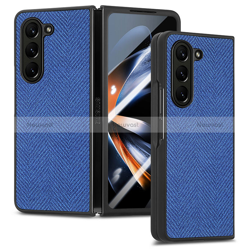 Luxury Leather Matte Finish and Plastic Back Cover Case SD9 for Samsung Galaxy Z Fold5 5G