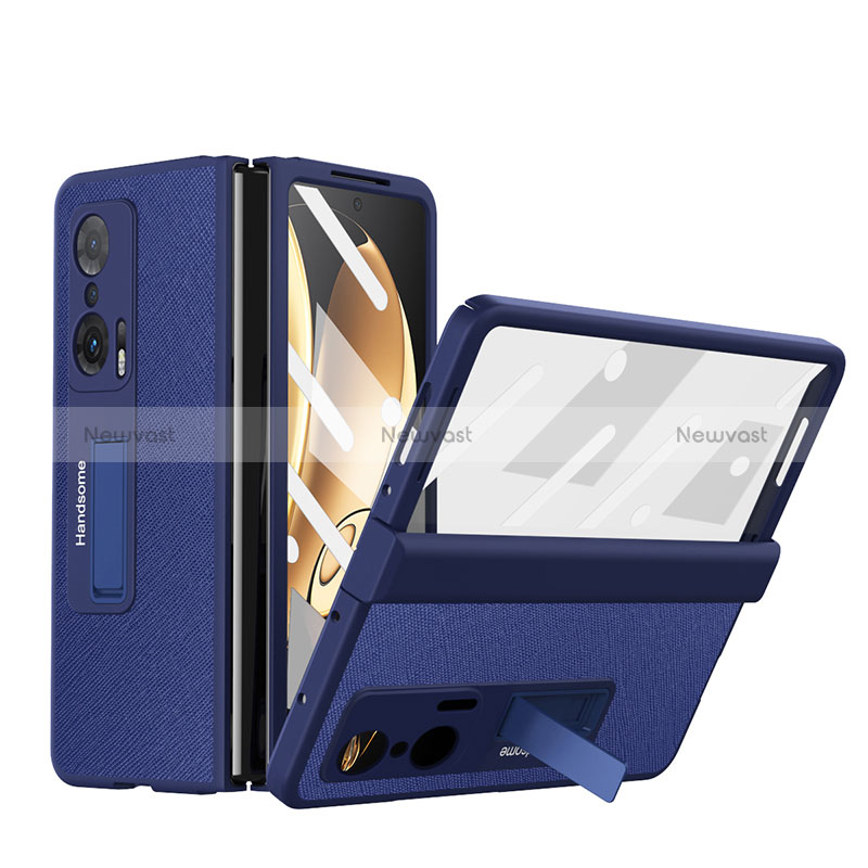 Luxury Leather Matte Finish and Plastic Back Cover Case ZL1 for Huawei Honor Magic V 5G