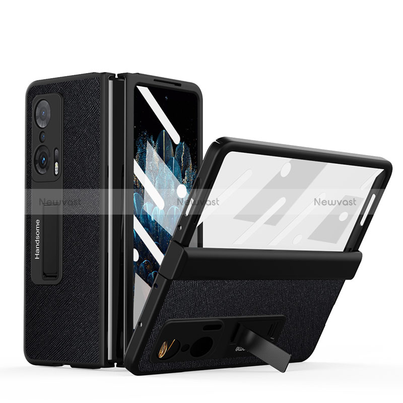 Luxury Leather Matte Finish and Plastic Back Cover Case ZL1 for Huawei Honor Magic V 5G