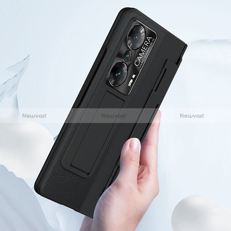 Luxury Leather Matte Finish and Plastic Back Cover Case ZL1 for Huawei Honor Magic Vs Ultimate 5G