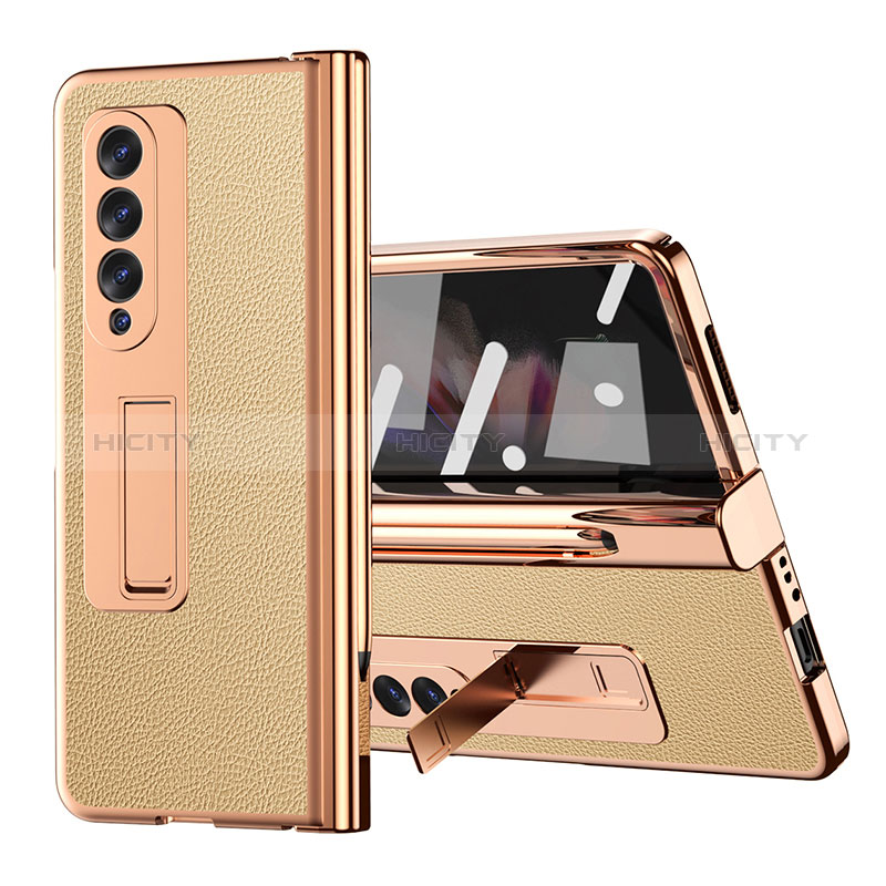 Luxury Leather Matte Finish and Plastic Back Cover Case ZL1 for Samsung Galaxy Z Fold4 5G