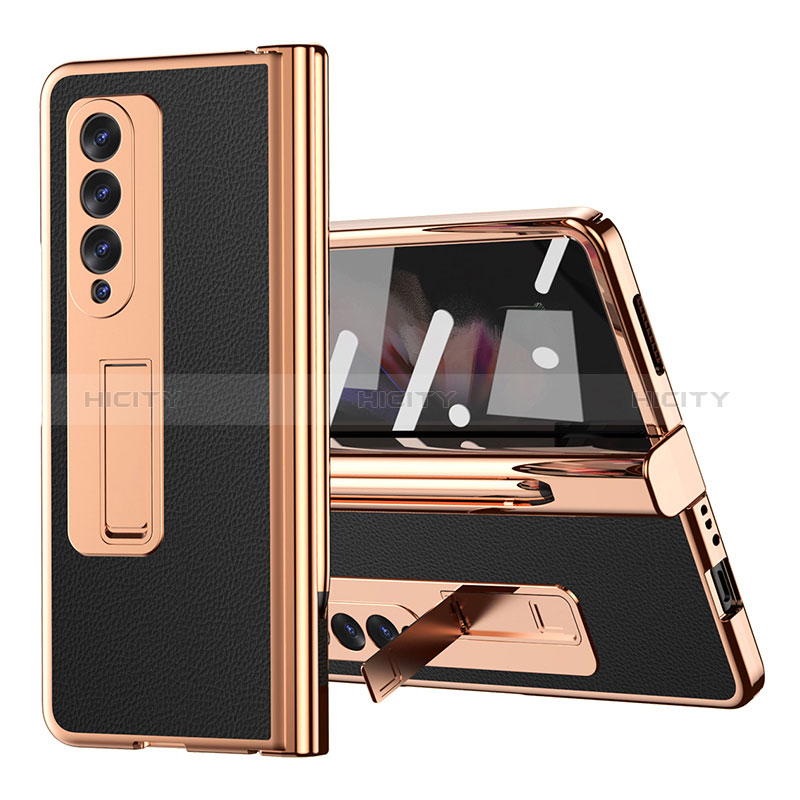 Luxury Leather Matte Finish and Plastic Back Cover Case ZL1 for Samsung Galaxy Z Fold4 5G