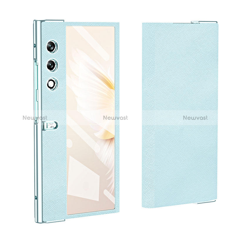 Luxury Leather Matte Finish and Plastic Back Cover Case ZL2 for Huawei Honor V Purse 5G