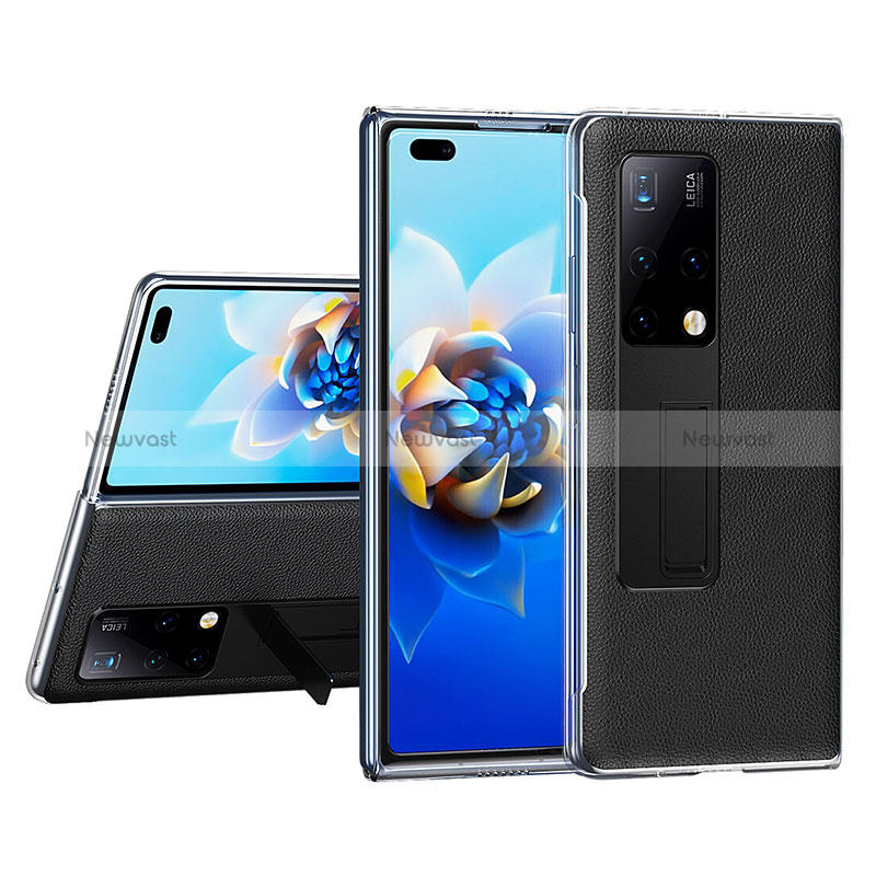 Luxury Leather Matte Finish and Plastic Back Cover Case ZL4 for Huawei Mate X2