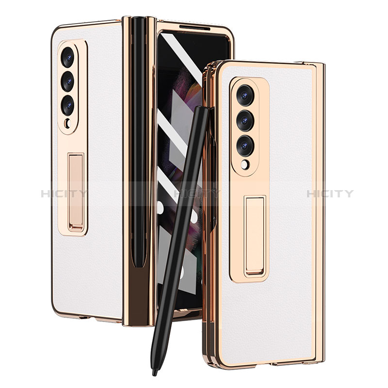 Luxury Leather Matte Finish and Plastic Back Cover Case ZL4 for Samsung Galaxy Z Fold4 5G