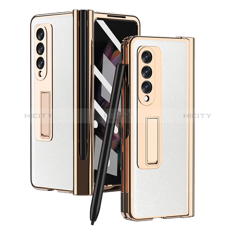 Luxury Leather Matte Finish and Plastic Back Cover Case ZL5 for Samsung Galaxy Z Fold4 5G