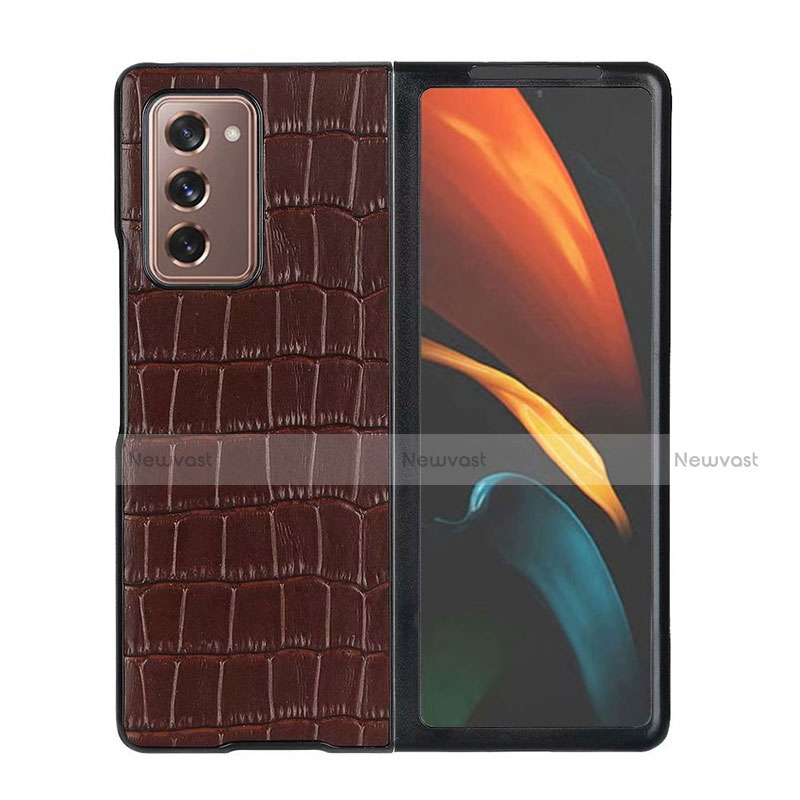 Luxury Leather Snap On Case Cover S02 for Samsung Galaxy Z Fold2 5G