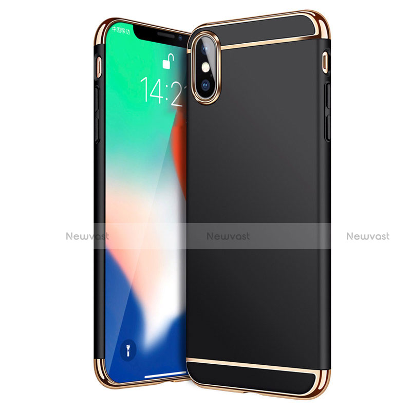 Luxury Metal Frame and Plastic Back Case C02 for Apple iPhone Xs Black