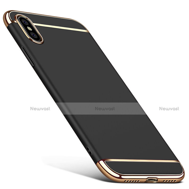 Luxury Metal Frame and Plastic Back Case C02 for Apple iPhone Xs Black