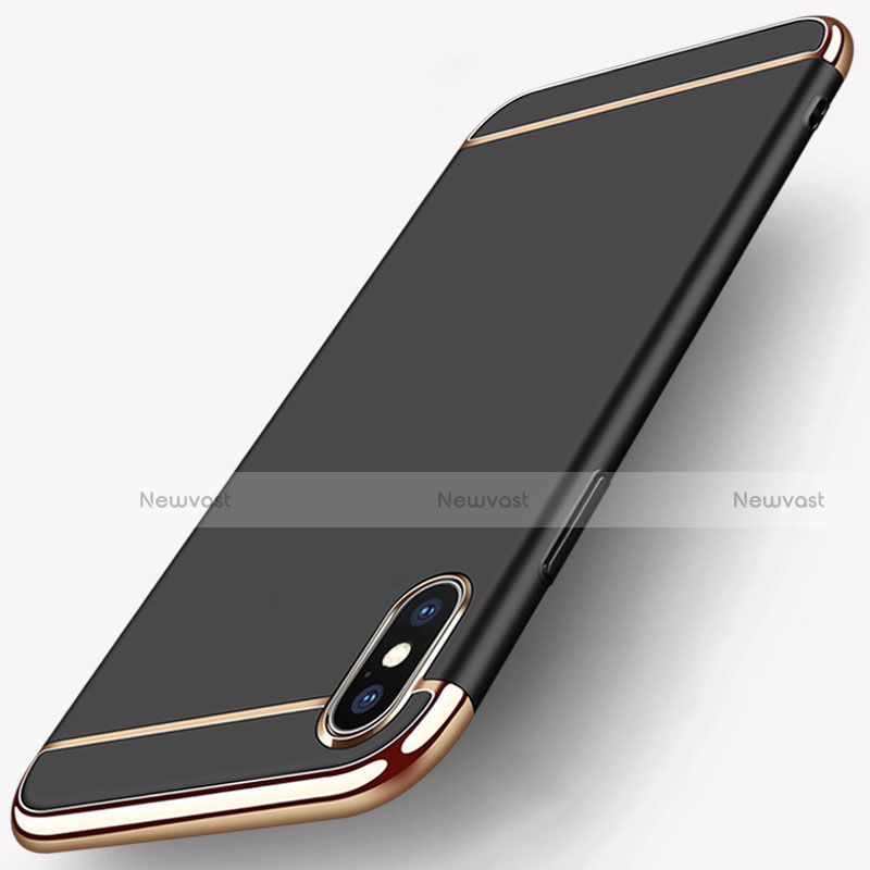 Luxury Metal Frame and Plastic Back Case C02 for Apple iPhone Xs Black