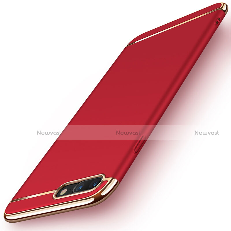 Luxury Metal Frame and Plastic Back Case F01 for Apple iPhone 7 Plus Red