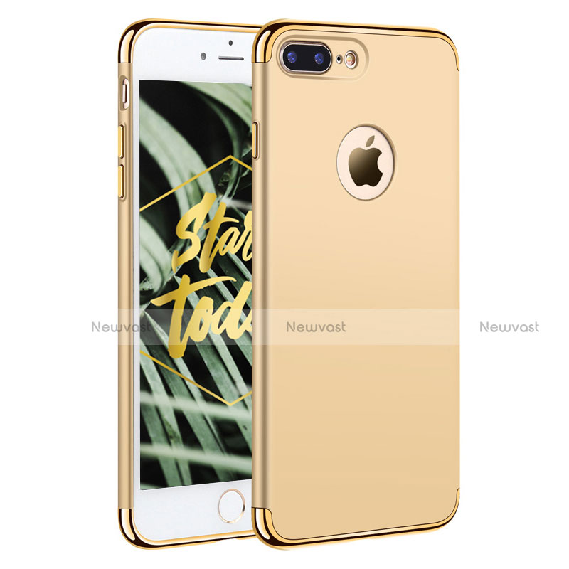 Luxury Metal Frame and Plastic Back Case F05 for Apple iPhone 7 Plus Gold