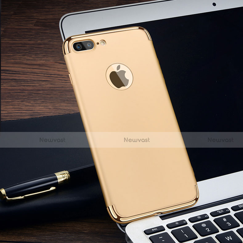 Luxury Metal Frame and Plastic Back Case F05 for Apple iPhone 7 Plus Gold