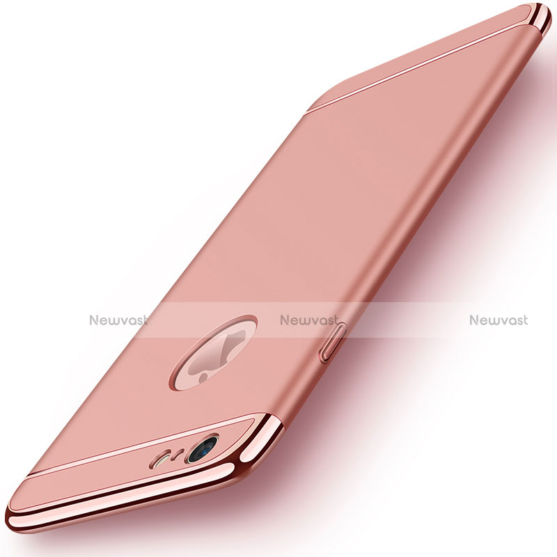 Luxury Metal Frame and Plastic Back Case for Apple iPhone 6 Rose Gold