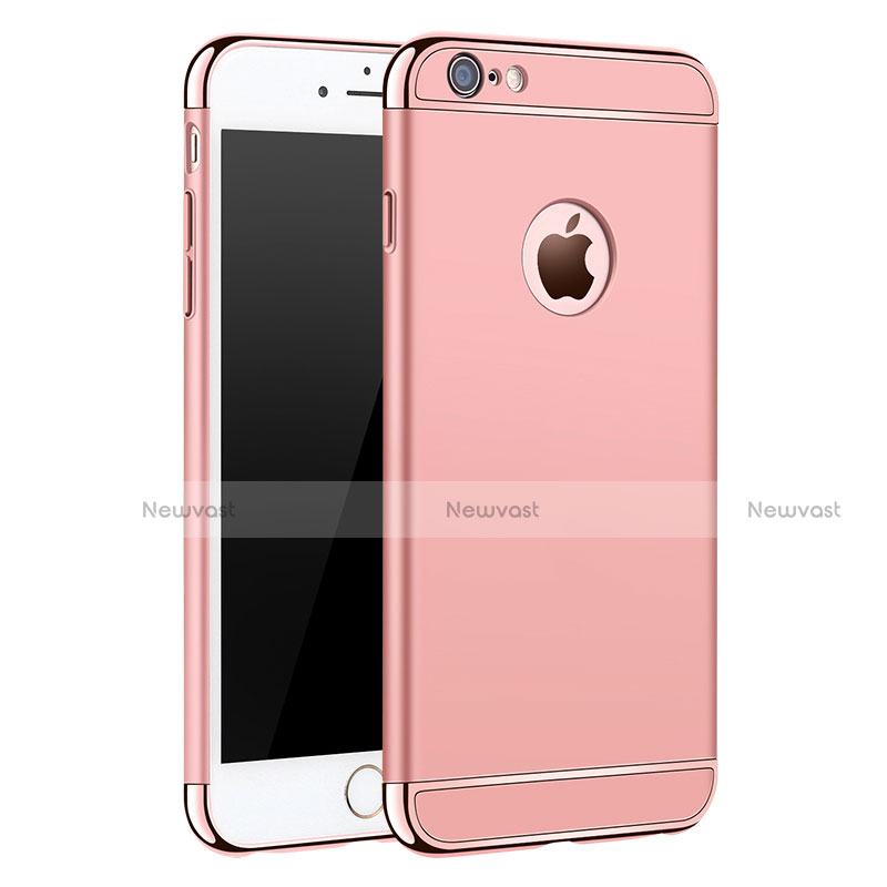 Luxury Metal Frame and Plastic Back Case for Apple iPhone 6 Rose Gold