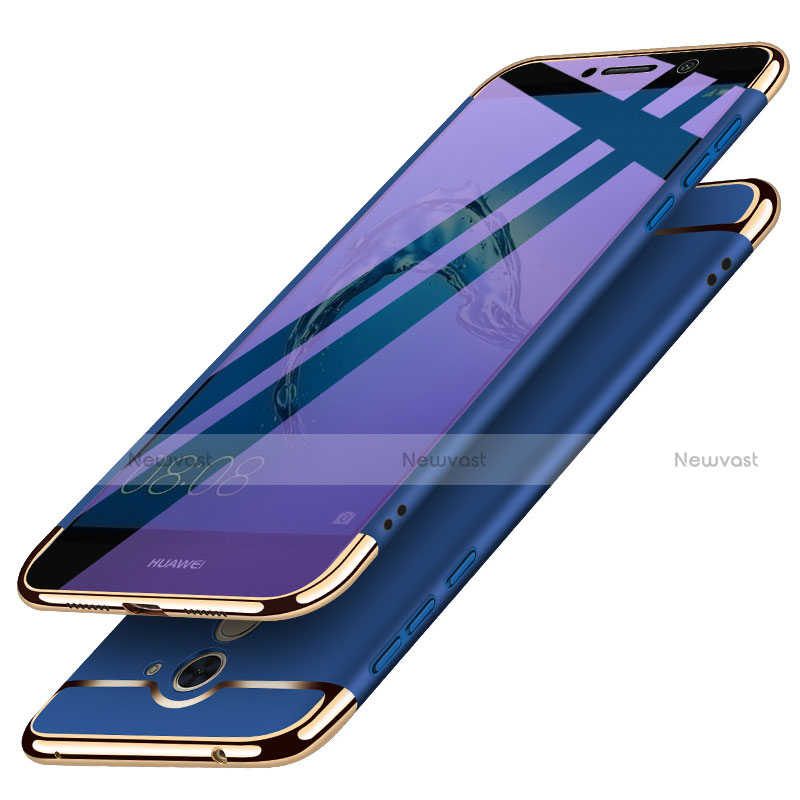 Luxury Metal Frame and Plastic Back Case for Huawei Enjoy 7 Plus Blue