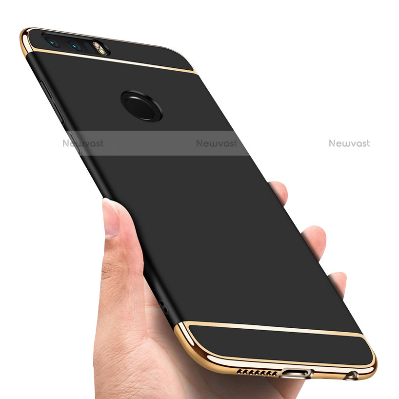 Luxury Metal Frame and Plastic Back Case for Huawei Honor 8 Black