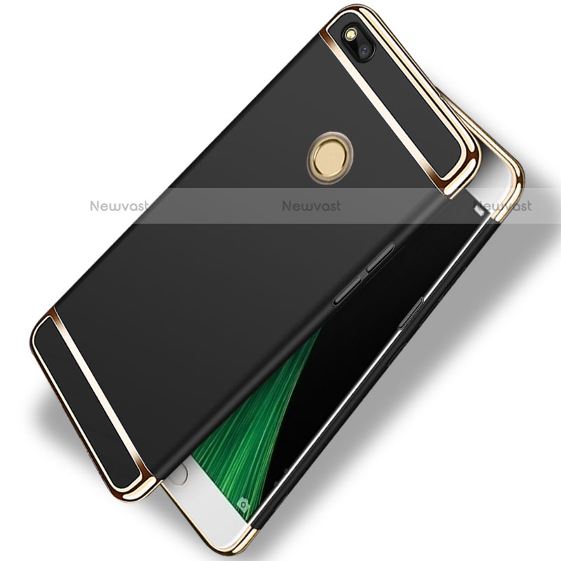 Luxury Metal Frame and Plastic Back Case for Huawei Honor 8 Lite Black