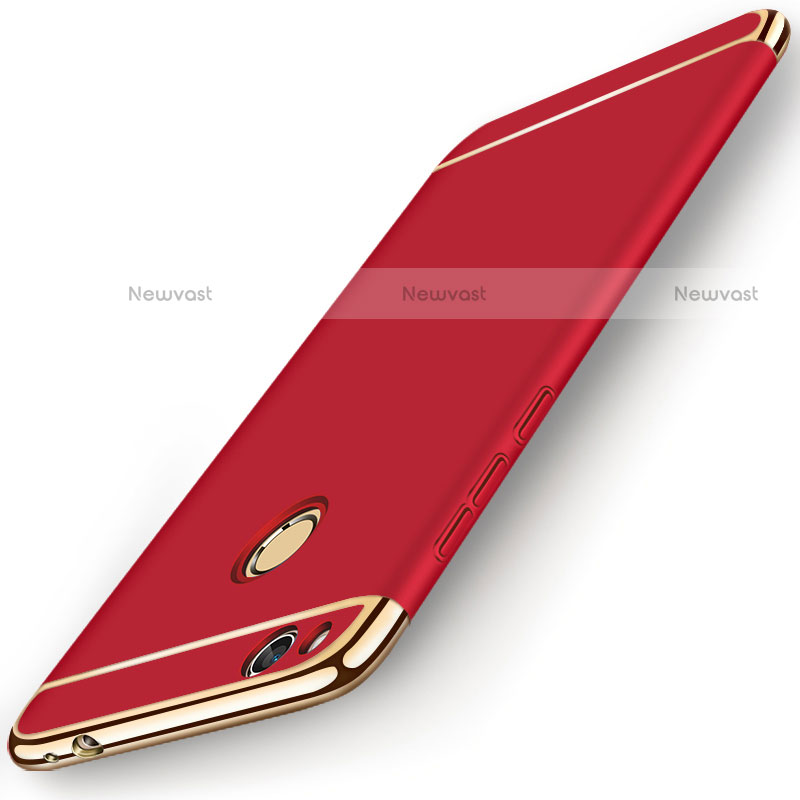 Luxury Metal Frame and Plastic Back Case for Huawei Honor 8 Lite Red