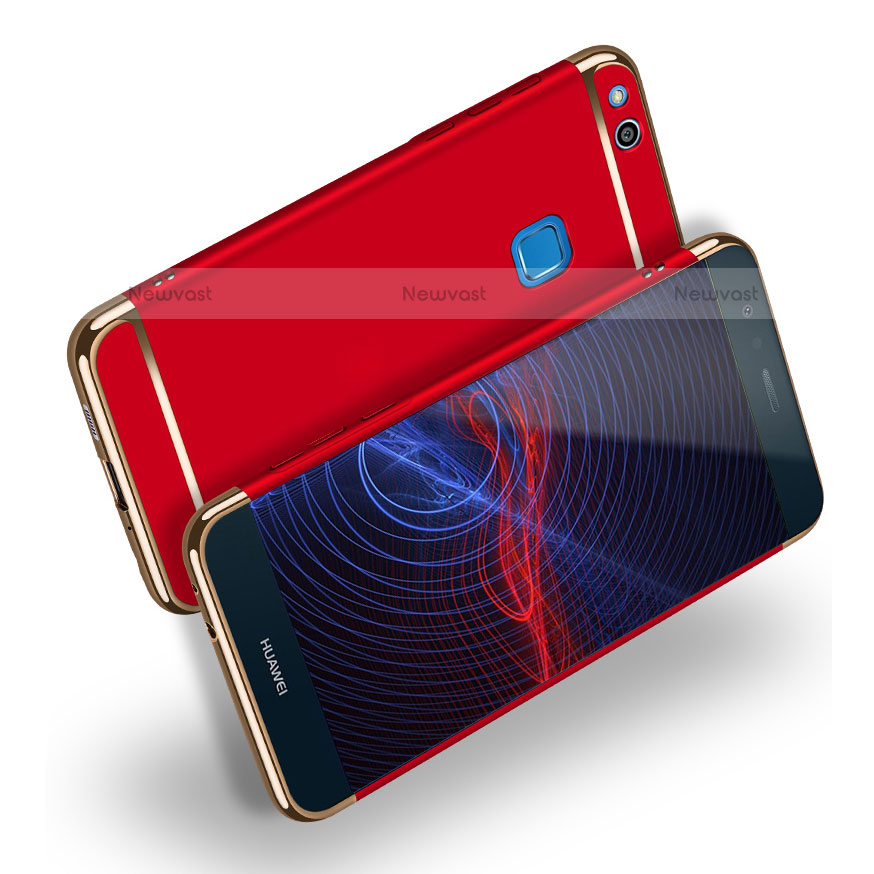 Luxury Metal Frame and Plastic Back Case for Huawei Honor 8 Lite Red