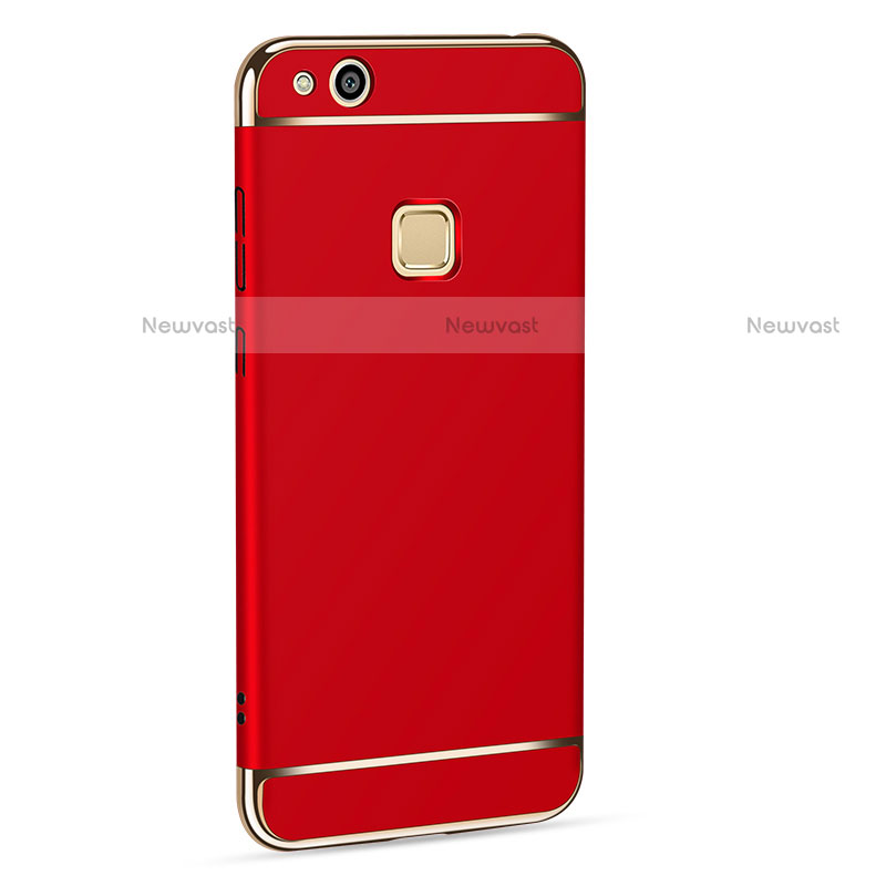 Luxury Metal Frame and Plastic Back Case for Huawei Honor 8 Lite Red