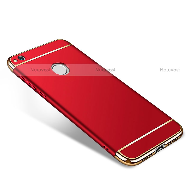 Luxury Metal Frame and Plastic Back Case for Huawei Honor 8 Lite Red