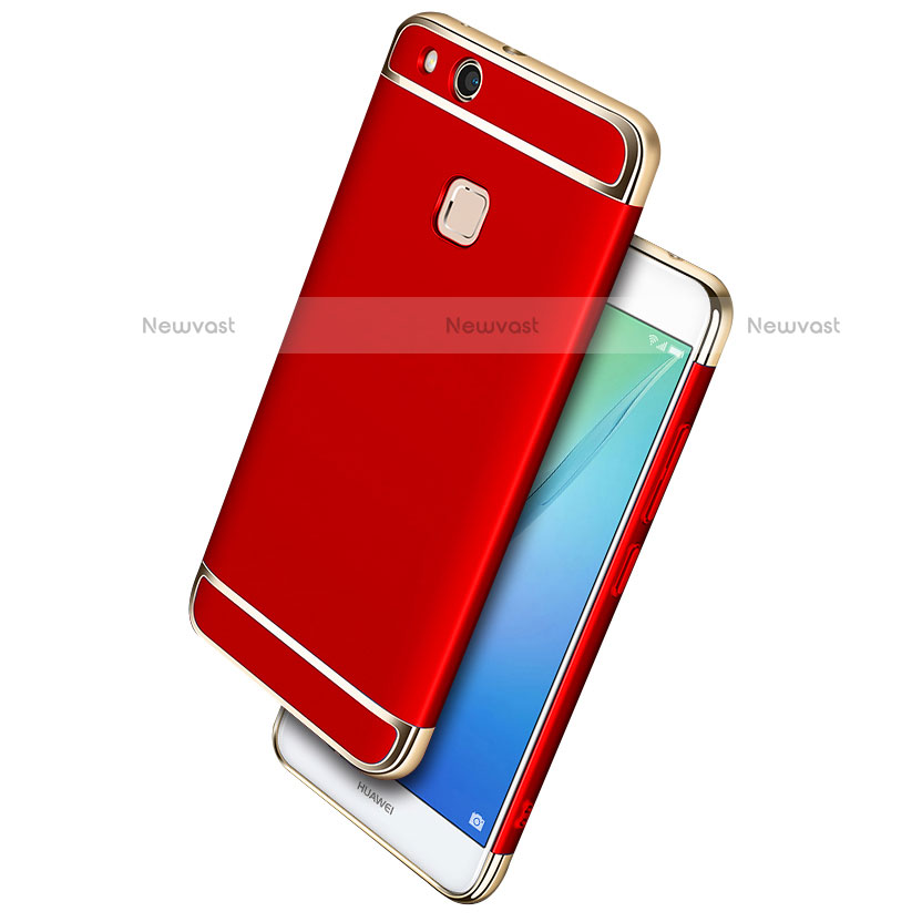 Luxury Metal Frame and Plastic Back Case for Huawei Honor 8 Lite Red