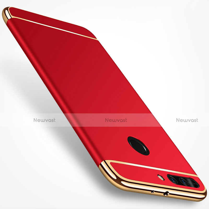 Luxury Metal Frame and Plastic Back Case for Huawei Honor 8 Pro Red