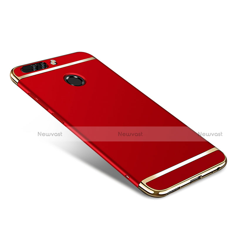 Luxury Metal Frame and Plastic Back Case for Huawei Honor 8 Pro Red