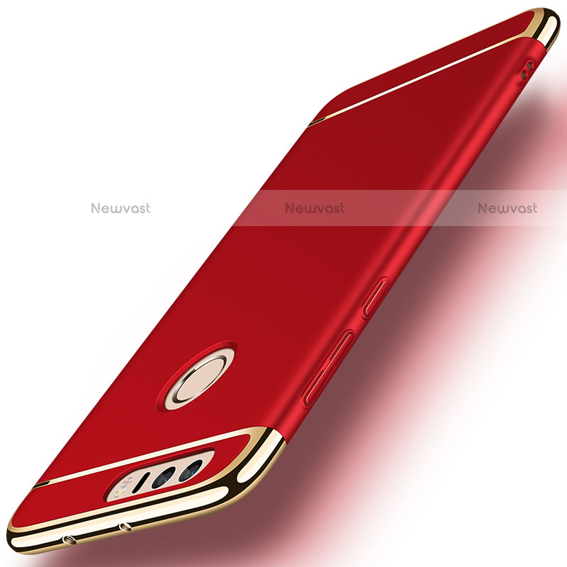 Luxury Metal Frame and Plastic Back Case for Huawei Honor 8 Red