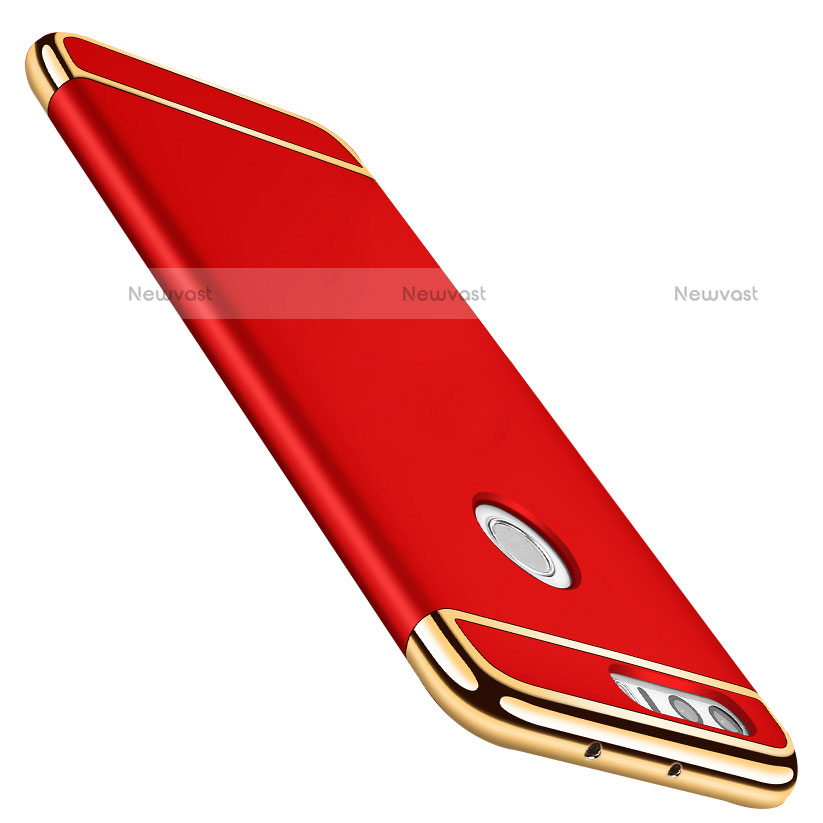 Luxury Metal Frame and Plastic Back Case for Huawei Honor 8 Red