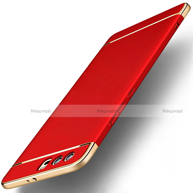 Luxury Metal Frame and Plastic Back Case for Huawei Honor 9 Premium Red