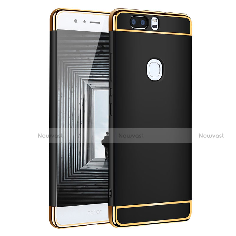 Luxury Metal Frame and Plastic Back Case for Huawei Honor V8 Black