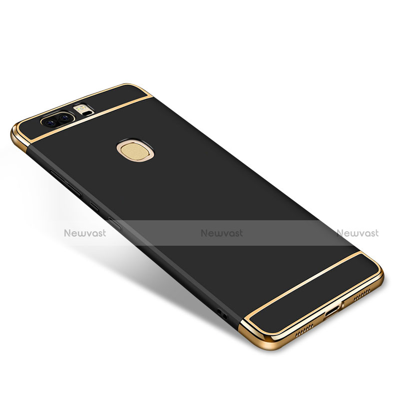 Luxury Metal Frame and Plastic Back Case for Huawei Honor V8 Black