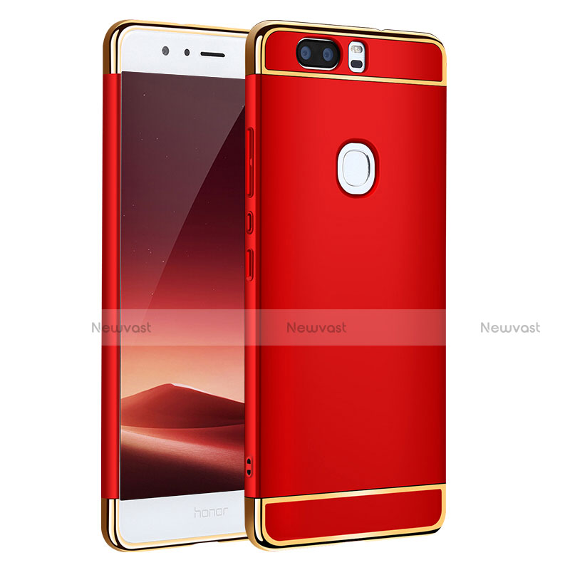 Luxury Metal Frame and Plastic Back Case for Huawei Honor V8 Red