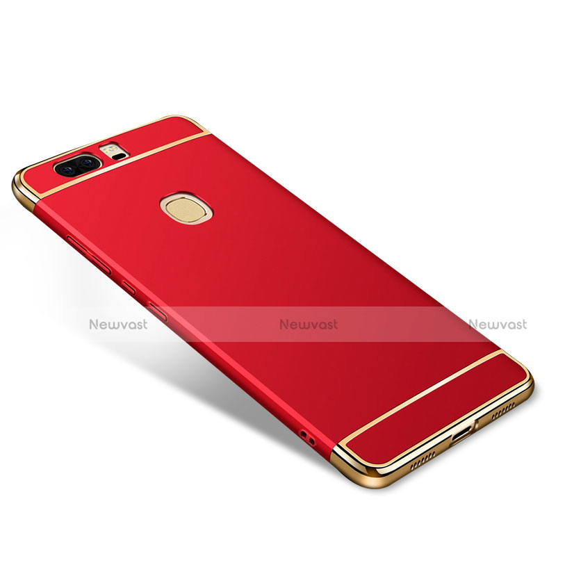 Luxury Metal Frame and Plastic Back Case for Huawei Honor V8 Red