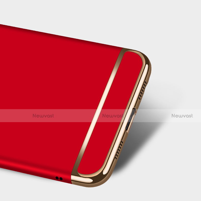 Luxury Metal Frame and Plastic Back Case for Huawei Honor V8 Red