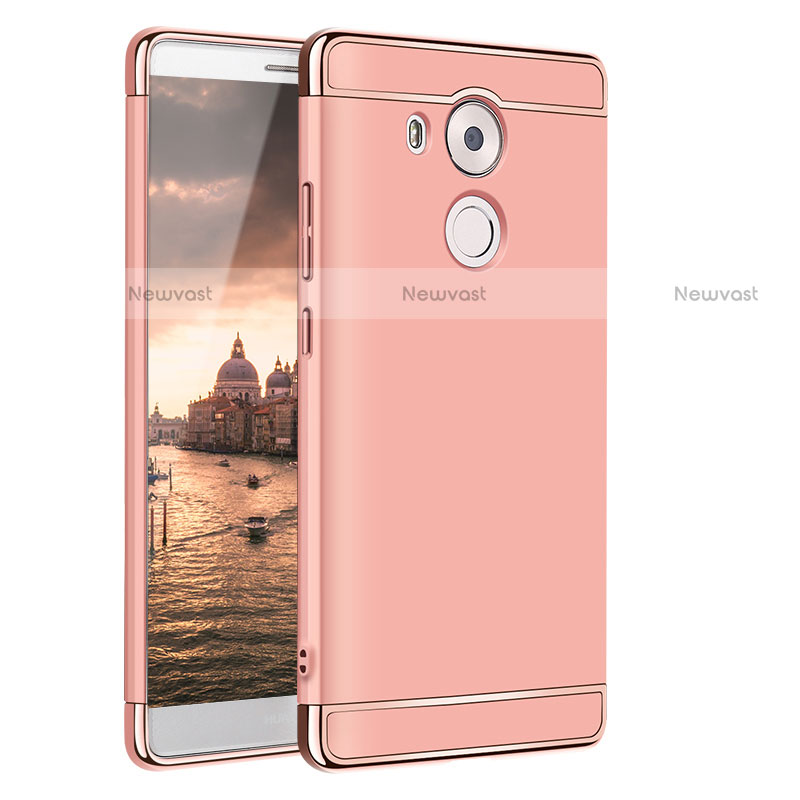 Luxury Metal Frame and Plastic Back Case for Huawei Mate 8 Rose Gold