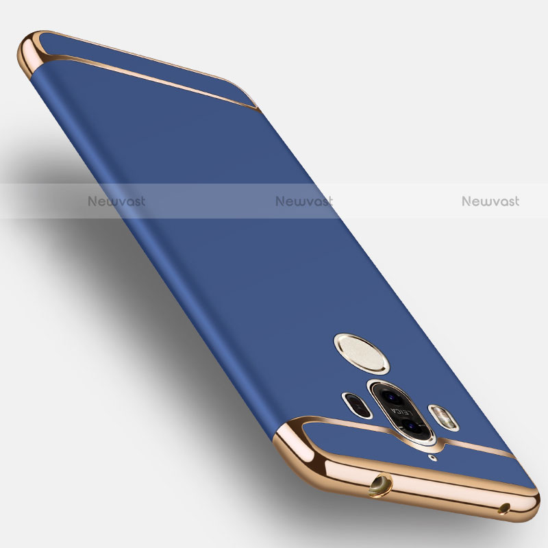 Luxury Metal Frame and Plastic Back Case for Huawei Mate 9 Blue