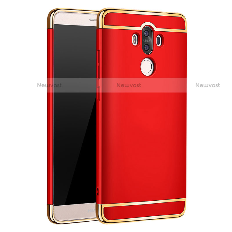 Luxury Metal Frame and Plastic Back Case for Huawei Mate 9 Red