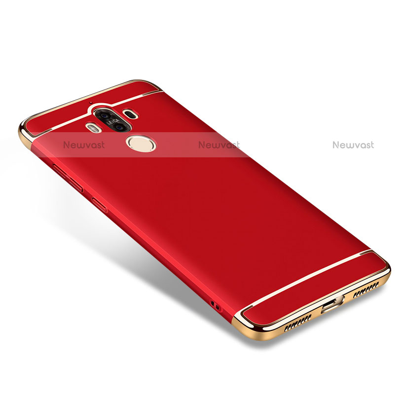 Luxury Metal Frame and Plastic Back Case for Huawei Mate 9 Red