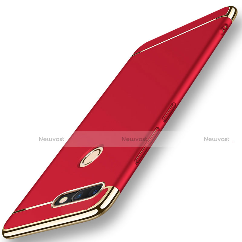 Luxury Metal Frame and Plastic Back Case for Huawei Nova 2 Plus Red