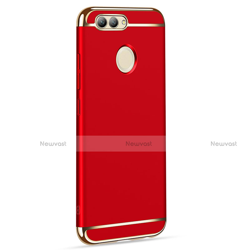 Luxury Metal Frame and Plastic Back Case for Huawei Nova 2 Plus Red