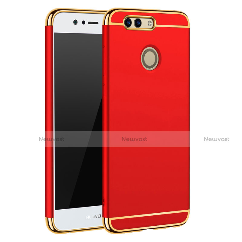 Luxury Metal Frame and Plastic Back Case for Huawei Nova 2 Plus Red