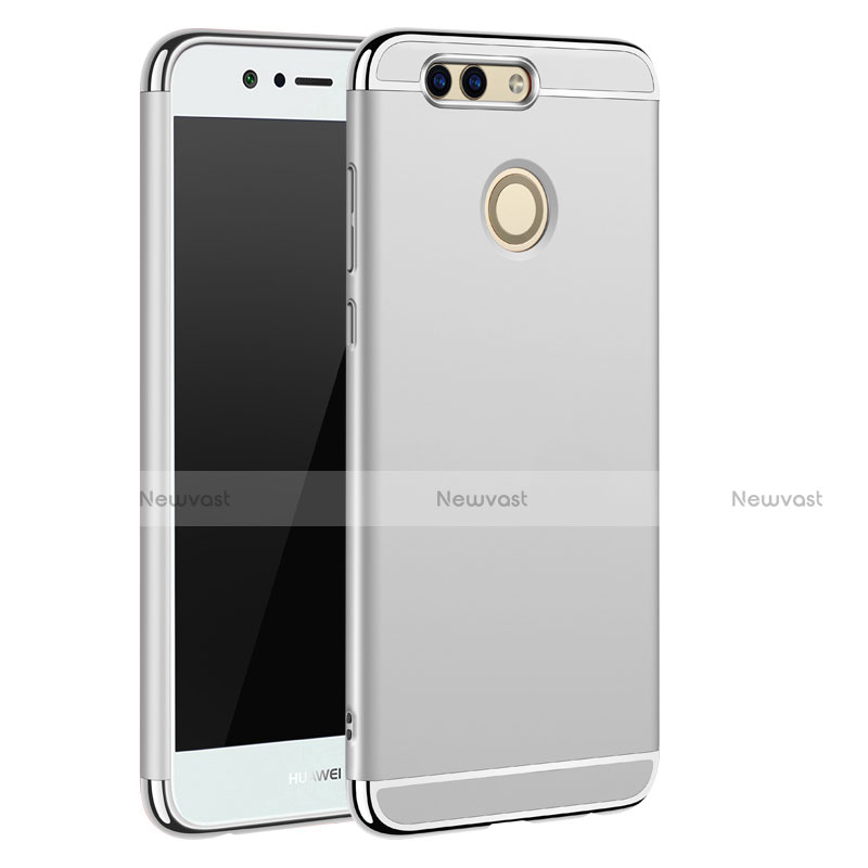 Luxury Metal Frame and Plastic Back Case for Huawei Nova 2 Plus Silver